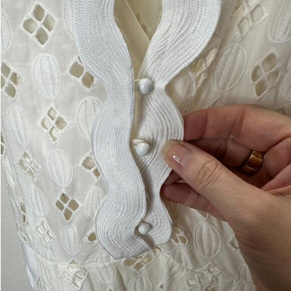 Alice McCall Daybreak White Ivory Broderie Lace Midi with Slip Dress 2 - Picture 12 of 16